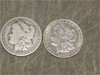 1890 O & 1921 S Morgan 90% SILVER Dollars