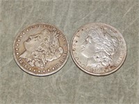 1896 O & 1891 Morgan 90% SILVER Dollars