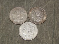 1921 D (2) & 1921 Morgan 90% SILVER Dollars