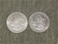 1880 O & 1880 Morgan 90% SILVER Dollars