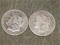 1890 & 1901 O  Morgan 90% SILVER Dollars