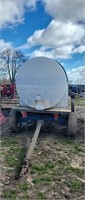 1800 Gallon water Tank on flat rack wagon