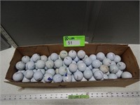 Box full of golf balls