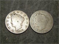 1888 & 1883 w/Cents V Nickles (semi key dates)
