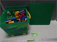 Lego Duplo blocks in storage case