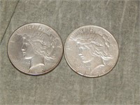 1927 S & 1926 D Peace 90% SILVER Dollars