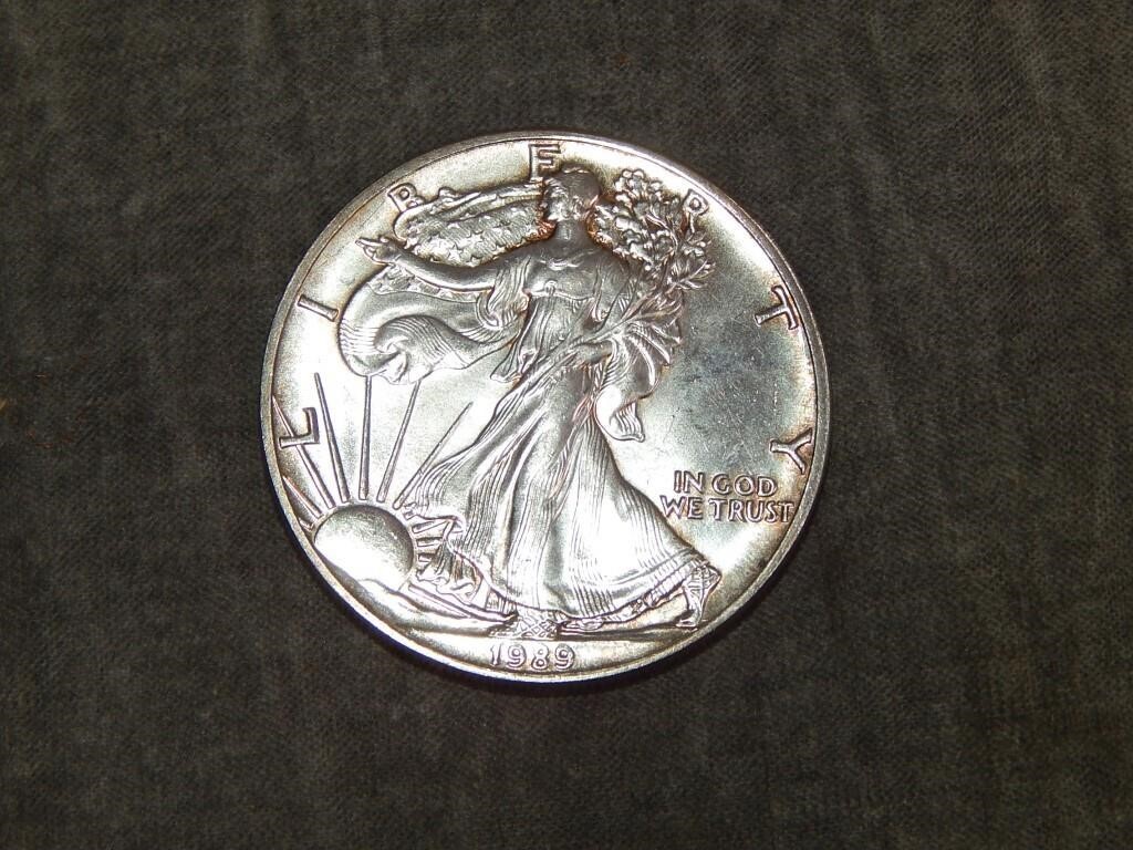 1989 American Eagle .999 SILVER troy ounce Coin