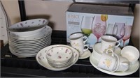 Asst Rose Chintz China Pieces by Mieto, Correlle