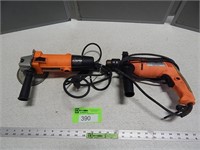 4 1/2" Chicago Electric angle grinder and 1/2" h