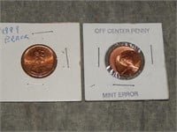 Pair of ERROR Lincoln Memorial Cents