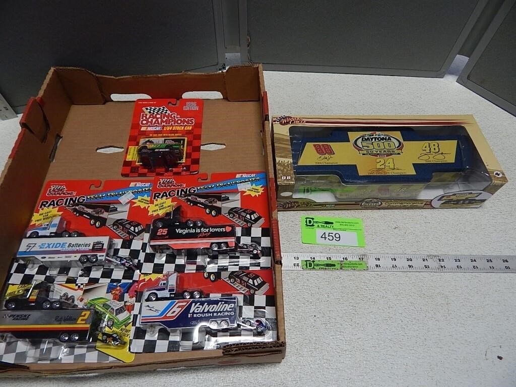 Nascar vehicles and semis in original packages