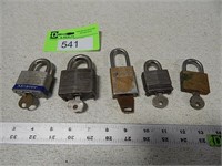 Padlocks with keys