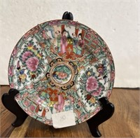 Rose Medallion Plate (with hanging rack)