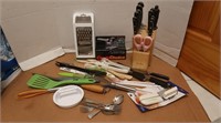 Kitchen Knife Set, Knife Sharpener, Can Opener,