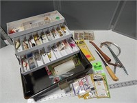 Tacklebox full of lures, flies and other fishing t