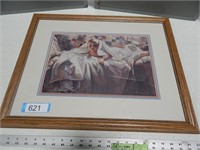 Framed and matted print by Steve Hanks; appears si