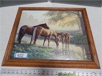 Framed horse print by Persis Clayton Weirs; appear