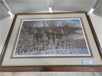 Framed and matted "Oak Ridge Monarch-Whitetail De