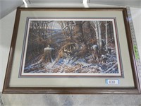 Framed and matted "Oak Ridge the Battle" by Mich