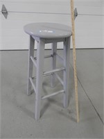 Wood stool, seat is approx. 29" high