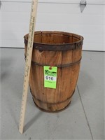 Wooden keg about 18" high