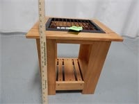 Handcrafted plant stand/side table; approx. 20"x1