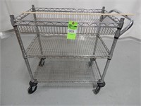 Utility cart on 4" casters; 34"x18"