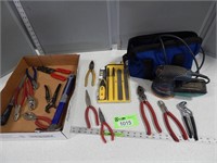 Pliers, needle nose, hammer, sander, files and mor