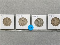 Walking Liberty half dollars; 1934, 1934s, 1944s,