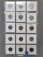 15 Jefferson WWII  nickels; 1943p-1945p. Buyer mus