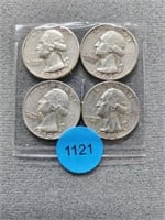 4 Washington quarters; 1963, 1963d, 2- 1964d. Buye