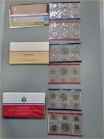 1984, 1986, 1987 Us Mint Uncirculated coin set wit