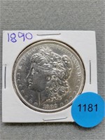 1890 Morgan dollar.  Buyer must confirm all curren