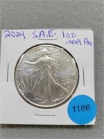 2024 Silver American Eagle 1 oz. .999 silver. Buye