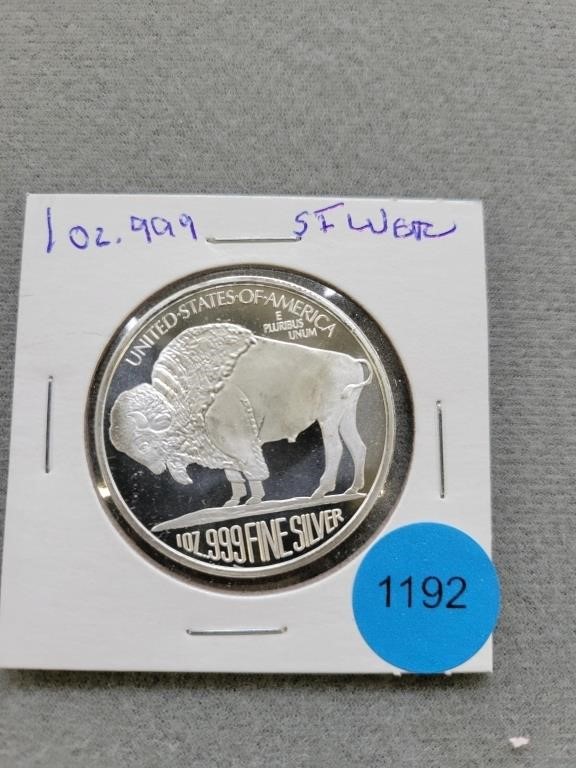 1 oz. .999 Silver Buffalo round. Buyer must confir