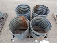 Culvert pieces for flowers/garden boxes; 18" W x