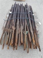 Metal T posts; most are 6'; approx. 50 qty.
