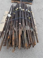 Steel T posts; most are 6'; approx. 60 qty.