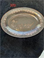 Oval Depression Glass Serving Dish