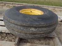 John Deere implement tire on rim; size: 11.00-16