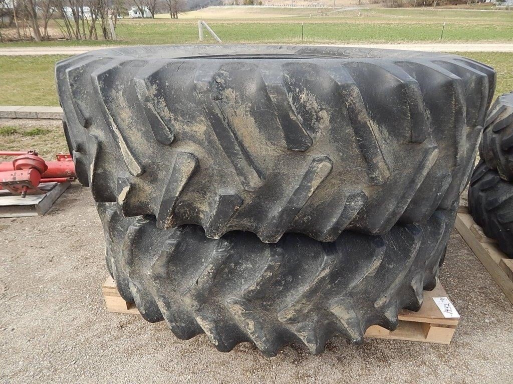 2 Firestone tractor tires; size: 18.4-42