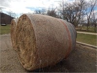 3 Round bales; of second crop grassy hay mix; bale