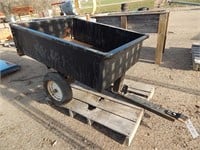 Yard cart with tilt bed; may need tire work