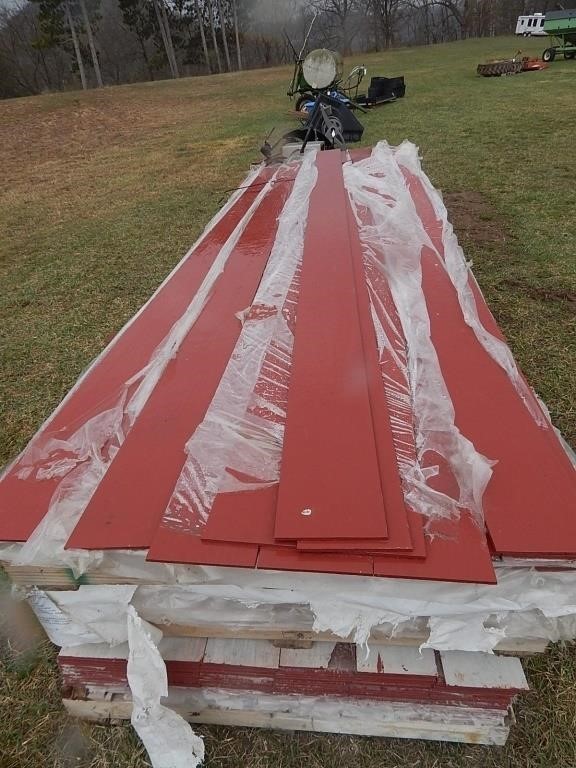 Free finished cement board siding; red; approx. 28