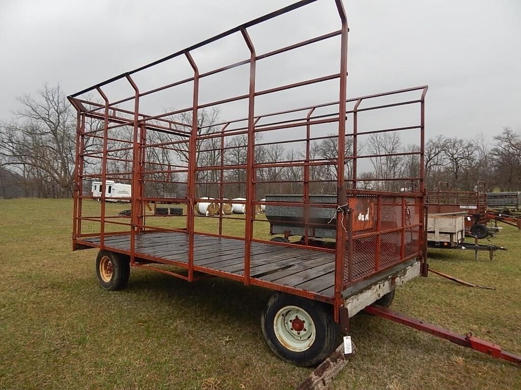 Hay wagon for square bales; 16'x8'; seller says it