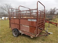 Paul livestock scale on transit with weights; floo