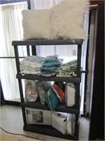 PLASTIC SHELVING WITH PILLOWS AND OTHER