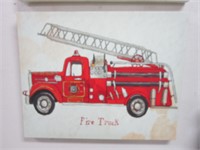AIRPLANE & FIRE TRUCK WALL HANGINGS