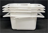 4- White Expandable Wash Baskets