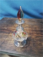 Blown glass perfume bottle with glass stopper 4